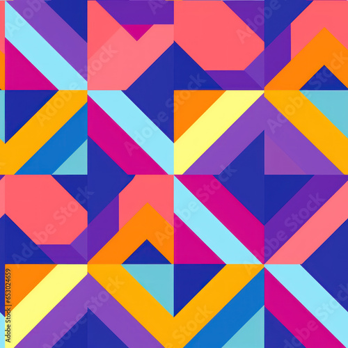  Geometric pattern seamless bright colors 