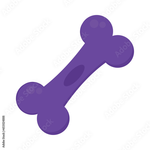 pet rubber toy purple bone