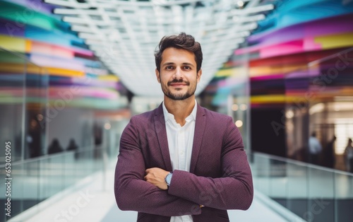 Young man startupper in fro...