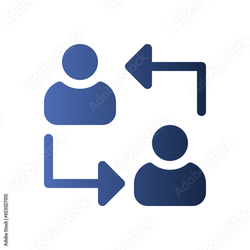 succession flat gradient icon