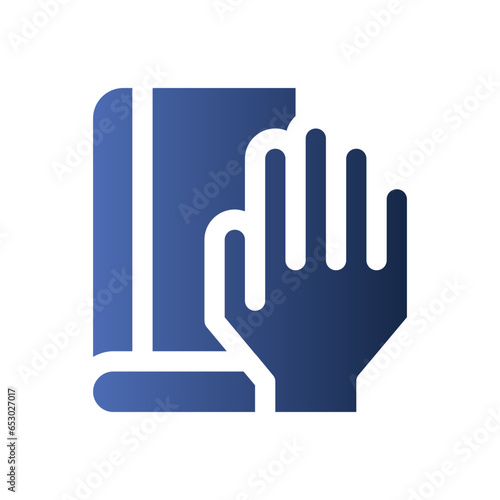 oath flat gradient icon