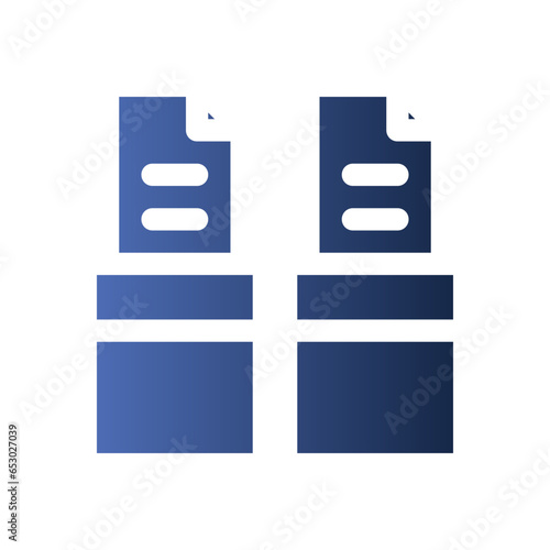 ballot flat gradient icon