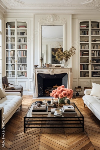 A cozy Parisian living room...