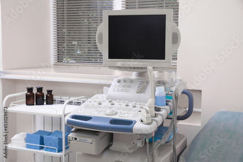 Ultrasound machine and medical trolley in hospital