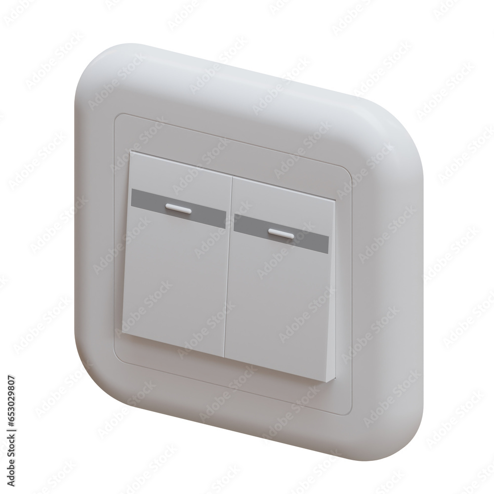 Double Switch 3D Illustration Double Switch 3D Illustration