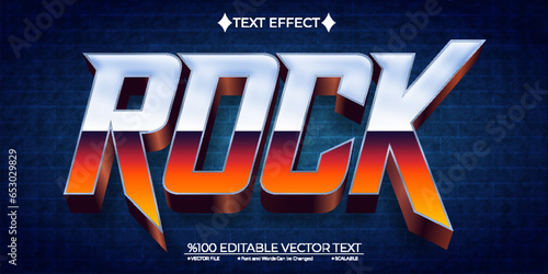 Metal Rock Editable Vector Text Effect