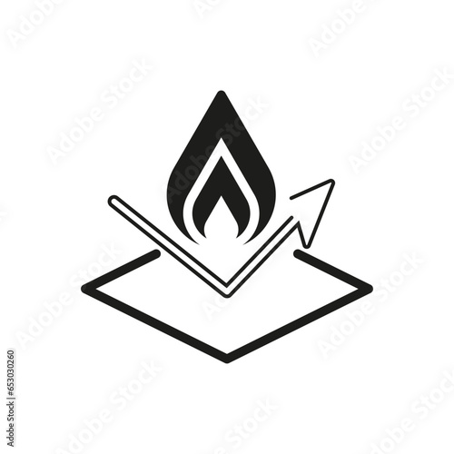 Fireproofing icon. Vector illustration. EPS 10.