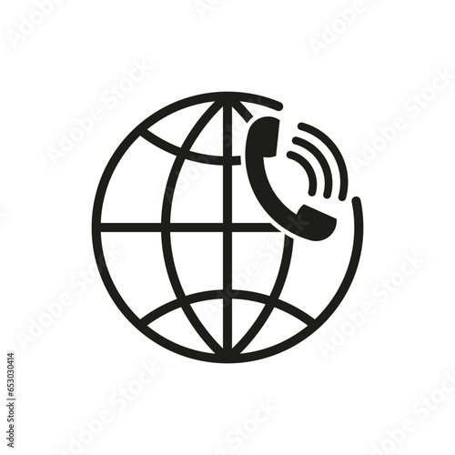 Voice over internet protocol icon. Internet ip symbol. Telephony voip sign. Vector illustration. EPS 10.