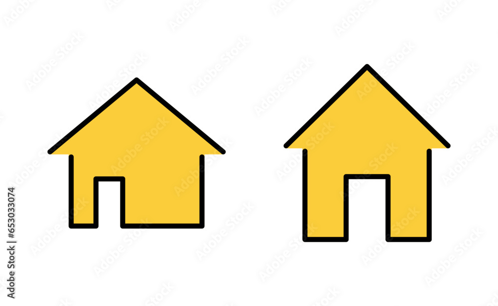 House icon set for web and mobile app. Home sign and symbol