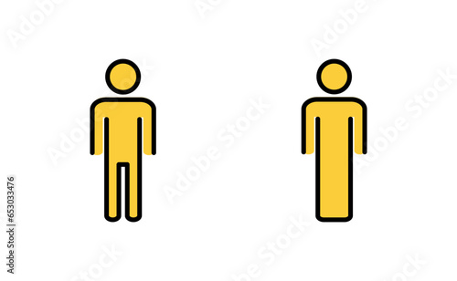 Man icon set for web and mobile app. male sign and symbol. human symbol