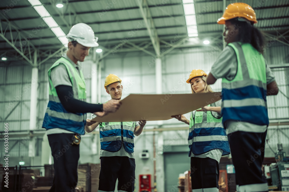 The tech prepare cardboard sheet with precision before automating production in the paper factory. The tech prepare cardboard sheet with precision before automating production in the paper factory.