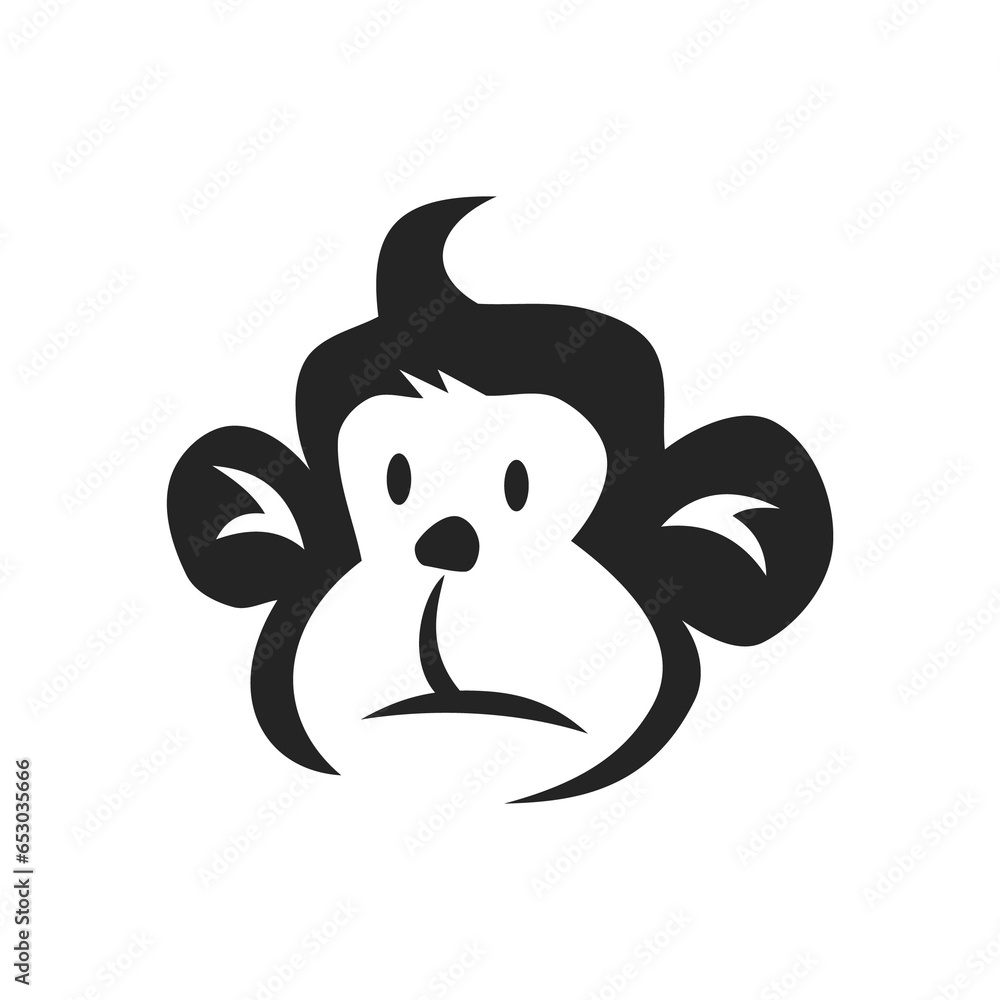monkey logo template Isolated. Brand Identity. Icon Abstract Vector graphic monkey logo template Isolated. Brand Identity. Icon Abstract Vector graphic