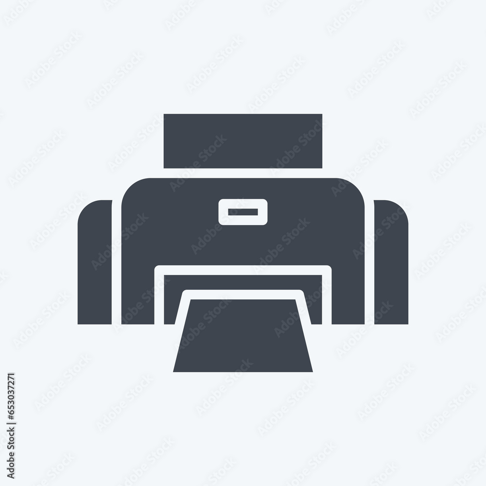 Icon Photo Printer. related to Photography symbol. glyph style. simple design editable. simple illustration Icon Photo Printer. related to Photography symbol. glyph style. simple design editable. simple illustration