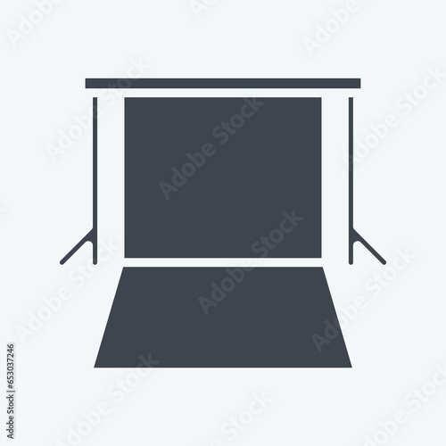 Icon Background Supports. related to Photography symbol. glyph style. simple design editable. simple illustration