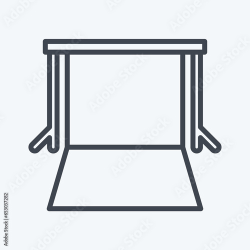 Icon Background Supports. related to Photography symbol. line style. simple design editable. simple illustration