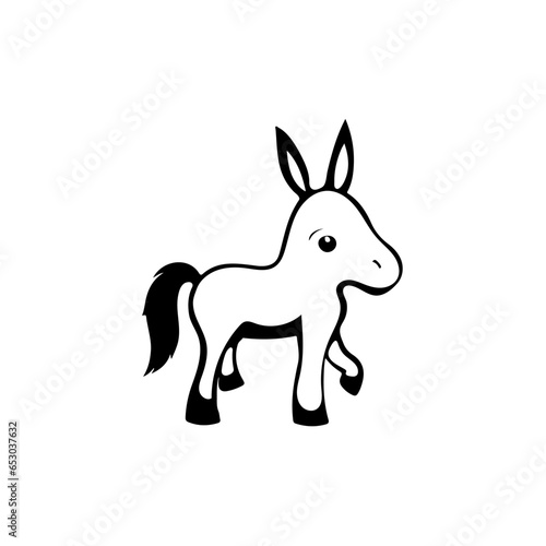 Horse vector illustration template for Coloring book.