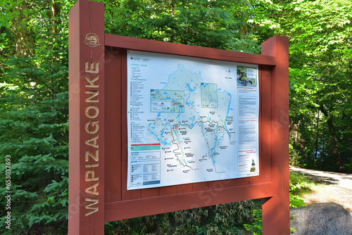 La Mauricie National Park Wapîzagonke indication sign
