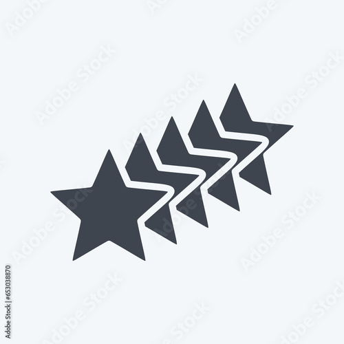 Fototapeta Naklejka Na Ścianę i Meble -  Icon S Stars. related to Stars symbol. glyph style. simple design editable. simple illustration. simple vector icons