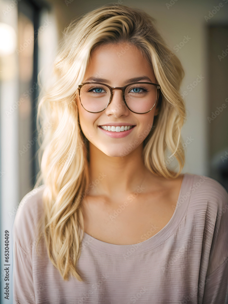 Beautiful blonde teen smiling, wearing glasses, gorgeous eyes, natural beauty. Beautiful blonde teen smiling, wearing glasses, gorgeous eyes, natural beauty.