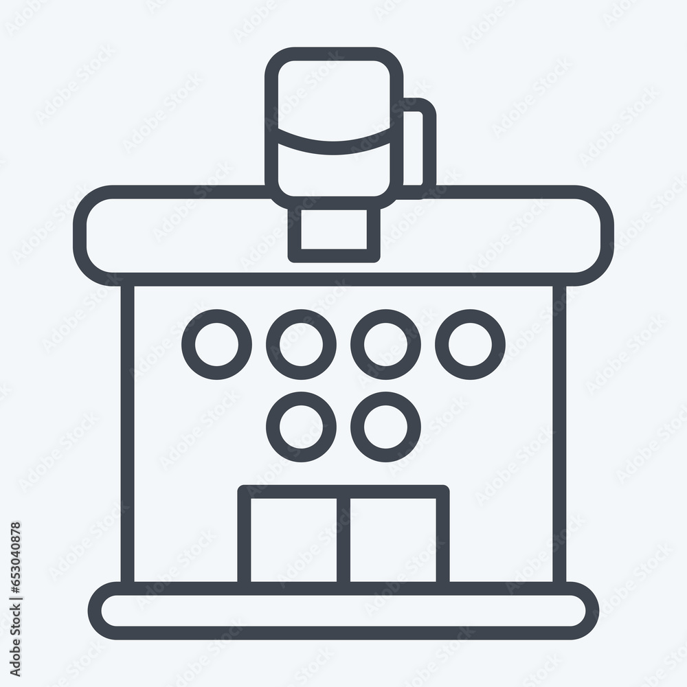 Icon Club. related to Combat Sport symbol. line style. simple design editable. simple illustration.boxing
