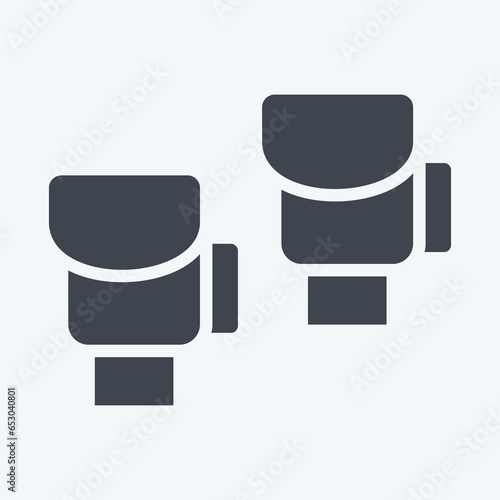 Icon Boxing Gloves. related to Combat Sport symbol. glyph style. simple design editable. simple illustration.boxing