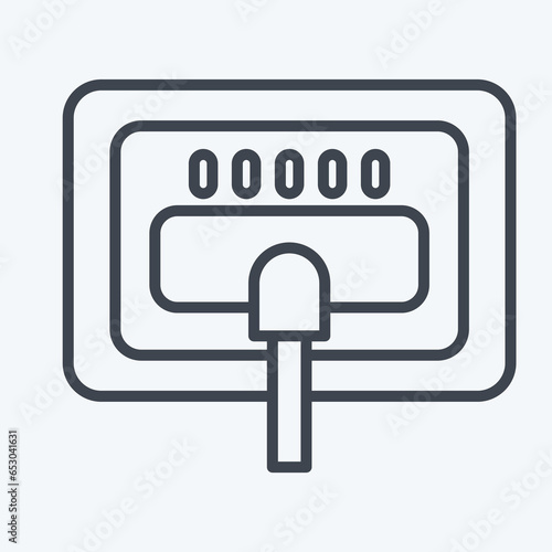 Icon Carpet Clean. related to Laundry symbol. line style. simple design editable. simple illustration, good for prints