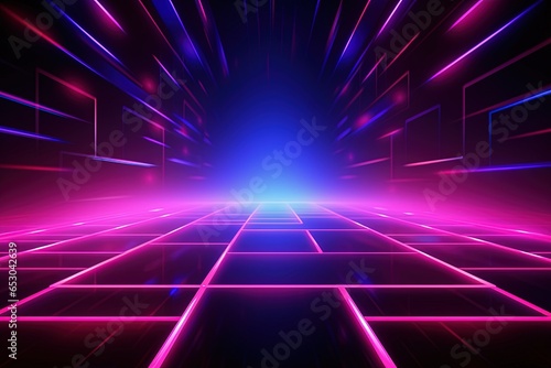 Digital Energy Flow  Neon Line Wave for Date Connection wallpaper background