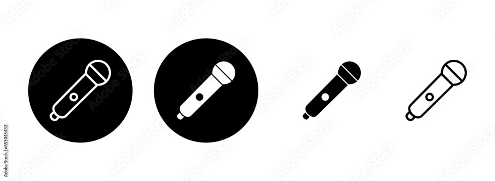 Microphone icon vector illustration. karaoke sign and symbol Microphone icon vector illustration. karaoke sign and symbol