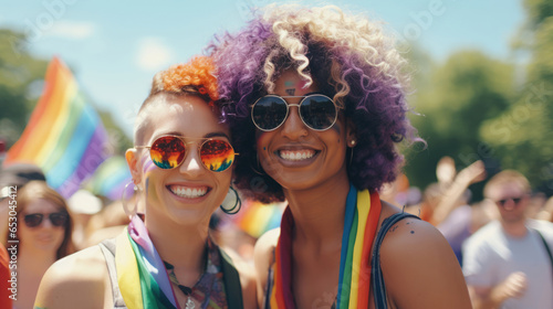 LGBTQ couples Attending a LGBTQ pride festival