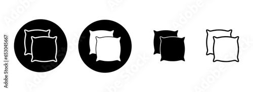 Pillow icon set illustration. Pillow sign and symbol. Comfortable fluffy pillow