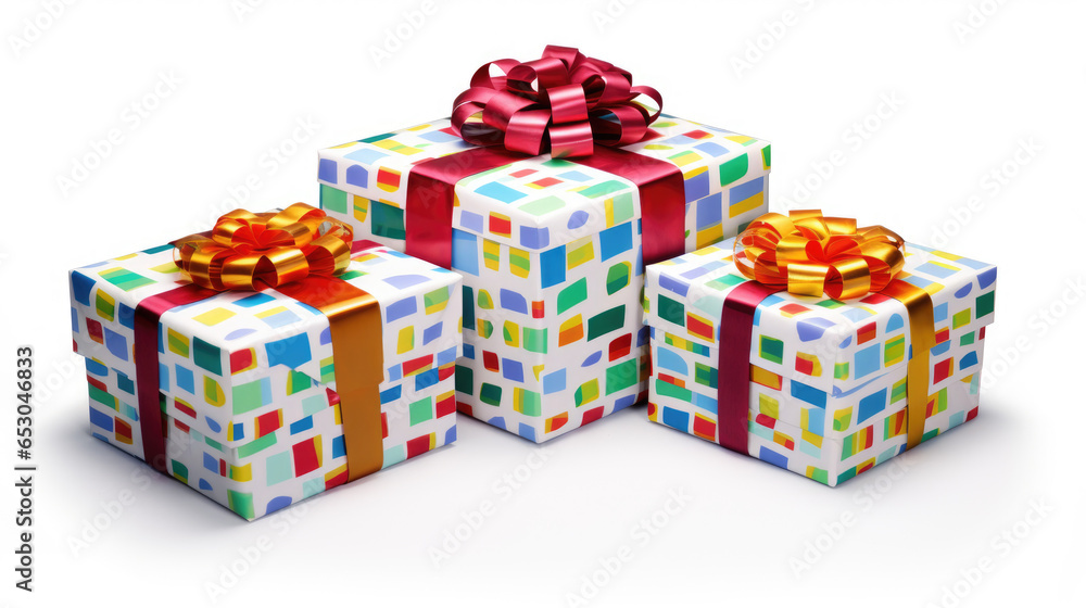gift boxes isolated on white background gift boxes isolated on white background