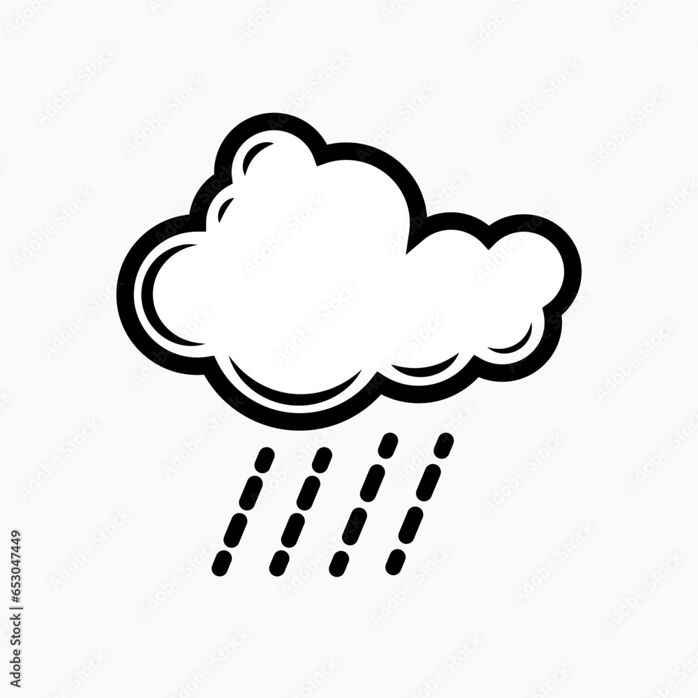 Rain Icon. Forecast, Waterdrop. Weather Symbol. Rain Icon. Forecast, Waterdrop. Weather Symbol.