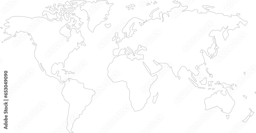 world map line art designe.