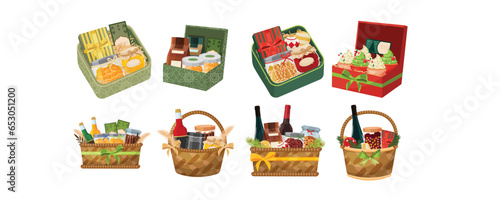 Basket and Gift Box Seasonal Parcel | Eid Al-Fitr and Christmas Hampers