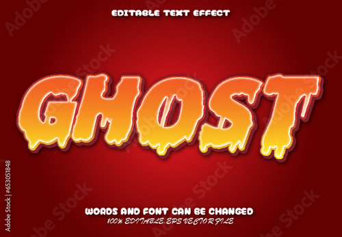 Ghost Editable Text Effect Cartoon Style