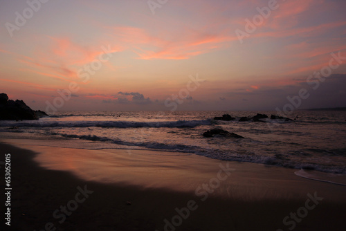 sunset on the beach