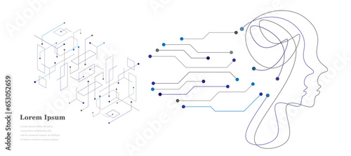 幾何学 AI 人工知能 回路 科学 背景 透過