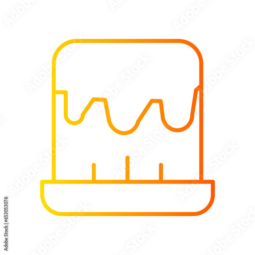 brownie gradient icon