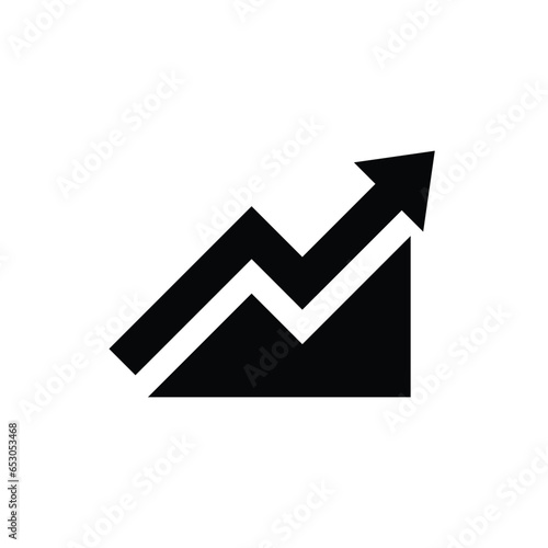 stock arrow graph going up black arrow profit progress business finance graph