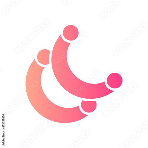 macaroni gradient icon