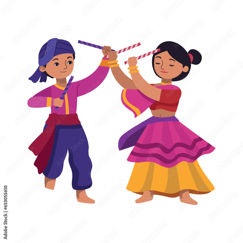 navratri dancers man and woman