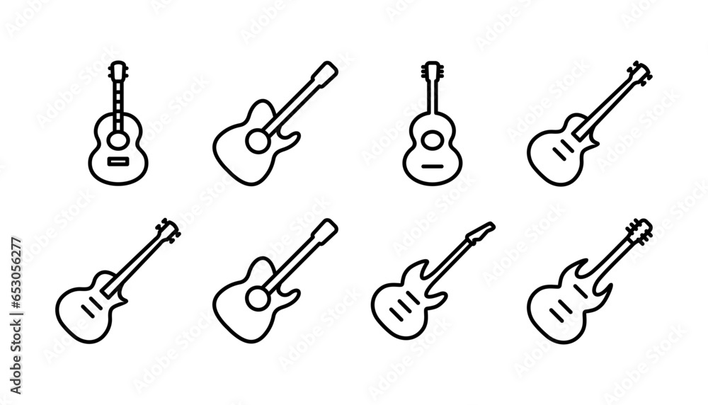 Guitar icon vector. musical instrument sign Guitar icon vector. musical instrument sign