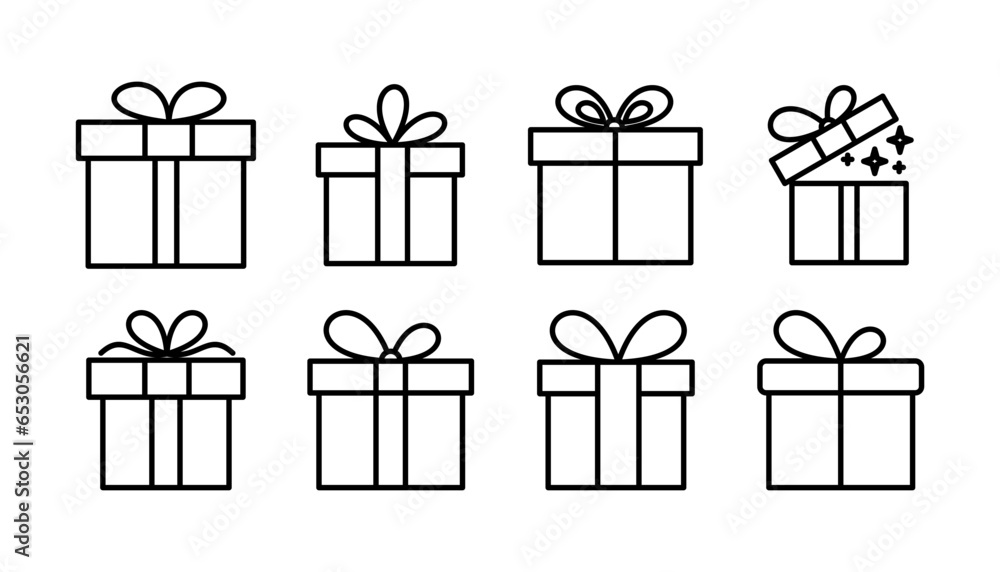 Gift icon vector. gift box icon. birthday gift Gift icon vector. gift box icon. birthday gift