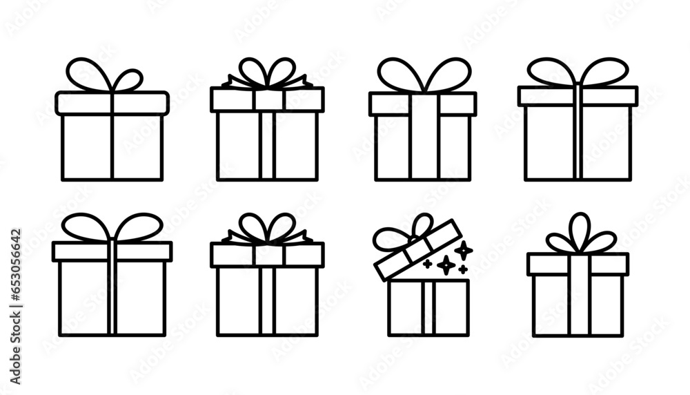 Gift icon vector. gift box icon. birthday gift Gift icon vector. gift box icon. birthday gift