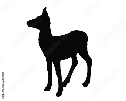 Deer Silhouette. Deer Vector Illustration. Deer Artwork.