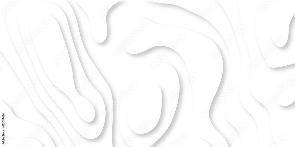 Gray and white abstract papercut background. Abstract white papercut background 3d realistic design use for ads banner and advertising print design vector. 3d topography relief. Vector topographic.