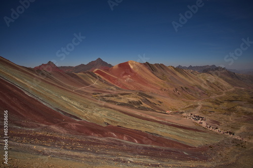 Scenic view on Rainbow mountain in Peru