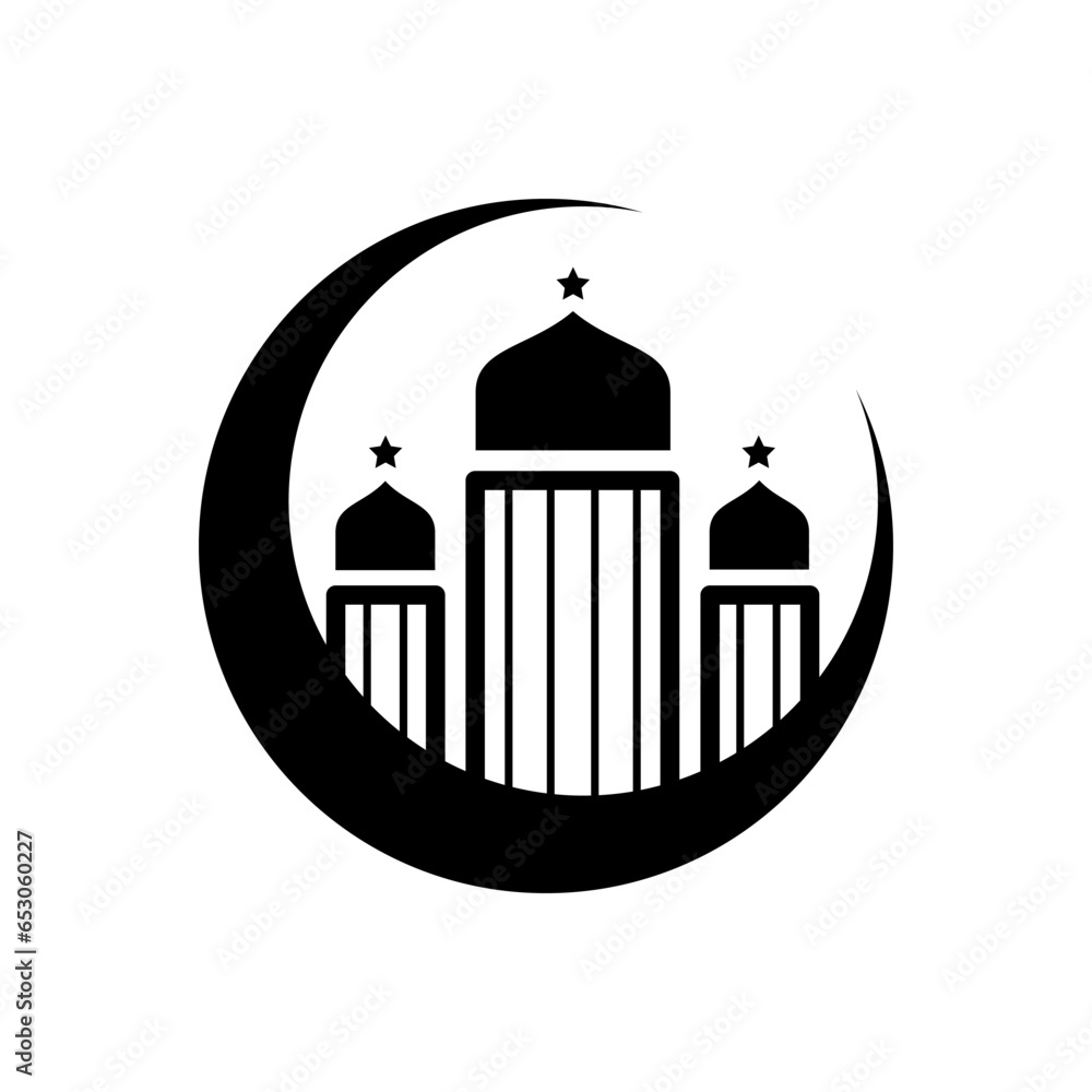 Modern mosque icon vector element Modern mosque icon vector element