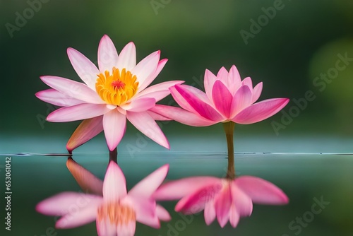 pink water lily