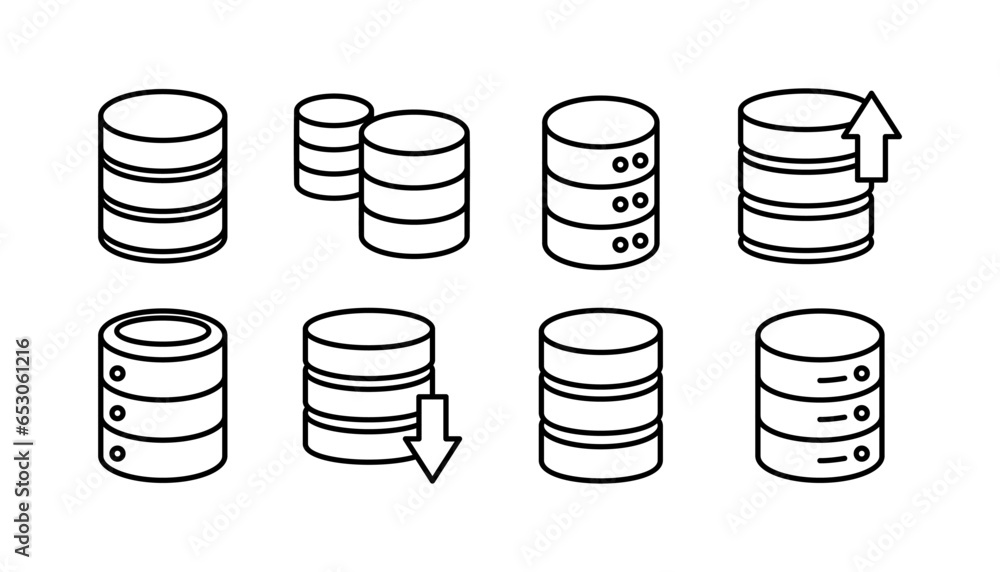 Database icon vector. server icon. storage Database icon vector. server icon. storage